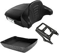 Vista 15 de TCMT Chopped Tour Pack Respaldo de maletero Placa base de montaje para Harley Touring Road Street Electra Glide Road King 2009-2013