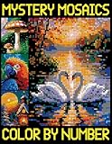 Mystery Mosaics Color By Number: Easy Mosaic Coloring Book with Color Quest for adults