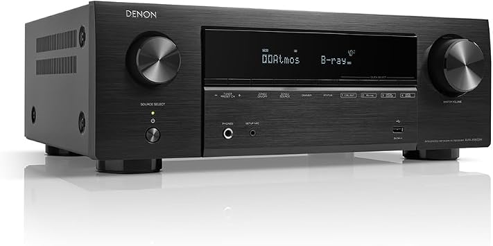 Denon AVR-X1800H 8K AV Receiver, 7.2ch Home Cinema Amplifier, Dolby Atmos, DTS:X, Dolby Surround Sound, and DTS Neural:X, Audyssey Room Correction, Bluetooth, AirPlay 2 and HEOS Built-in