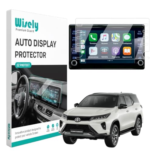 Image of Wisely Premium Screen Guard for TOYOTA FORTUNER /LEGENDER 2021 FACELIFT 8-Inch Display / 2024 Fortuner 4X4 4X2 Car Infotainment Protector Accessories, Touch Responsive, HD Clear, Easy Installation
