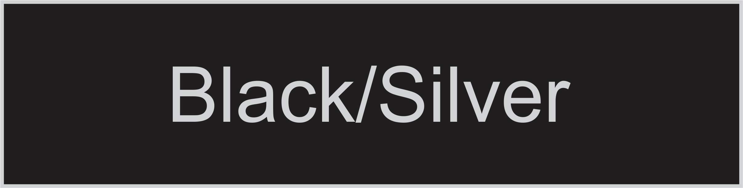 Name Plate Engraving Blanks - 2" x 10" (10 Pack), Black/Silver