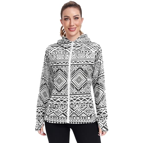 Sudadera con capucha UPF 50 mujer para running senderismo y paseos de verano