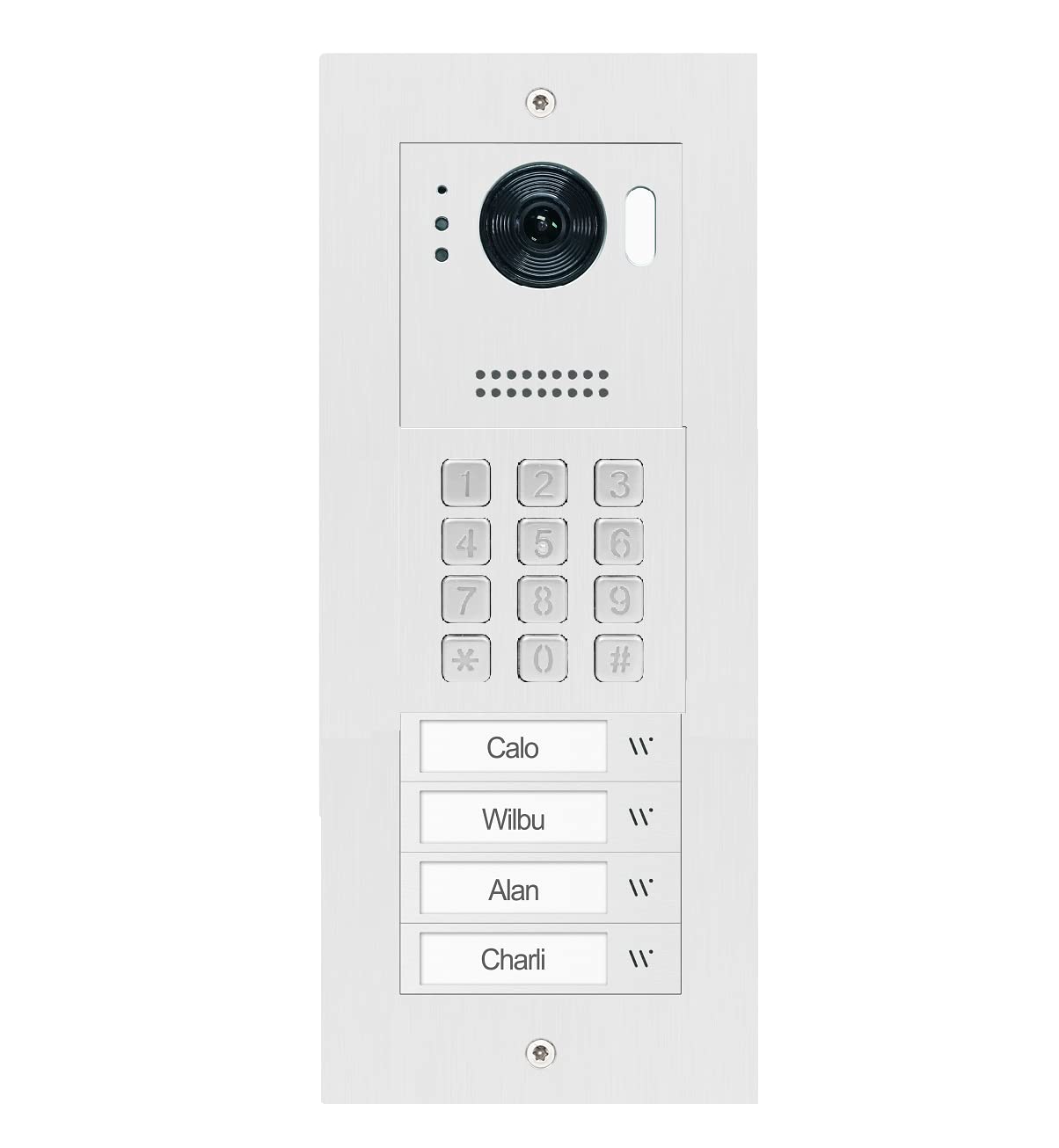 Eurosklep wideodomofon 4-20 do domu rodzinnego IP DHCP wideodomofon, kamera rybie oko, dzwonek wideo, WiFi, RFID i Keyapd, podtynkowy 4 X IX471; IX821 (klawiatura do domów 4 rodzinnych)