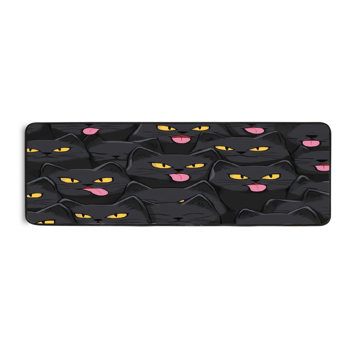 Tapis de sol antidérapant et absorbant pour cuisine motif chat