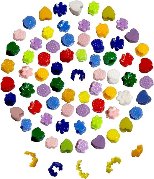 50pcs-Crochet Box Braid Hair Accessories Dreadlocks Beads Clips Cuffs Flowers for Girls Kids Hair Accessories