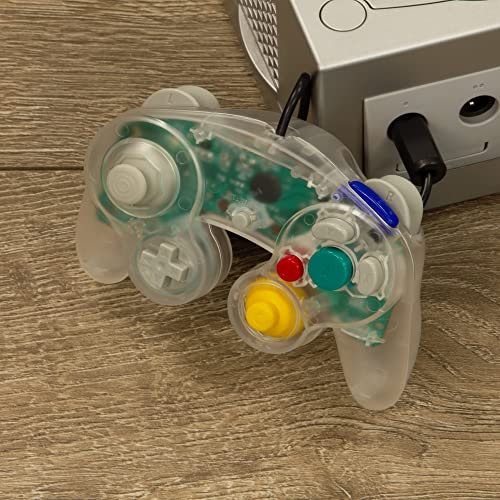 Image of CirKa Wired Controller for Nintendo GameCube & Wii - Dual Analog Joysticks, Vibration Feedback, Pressure-Sensitive Buttons - Clear