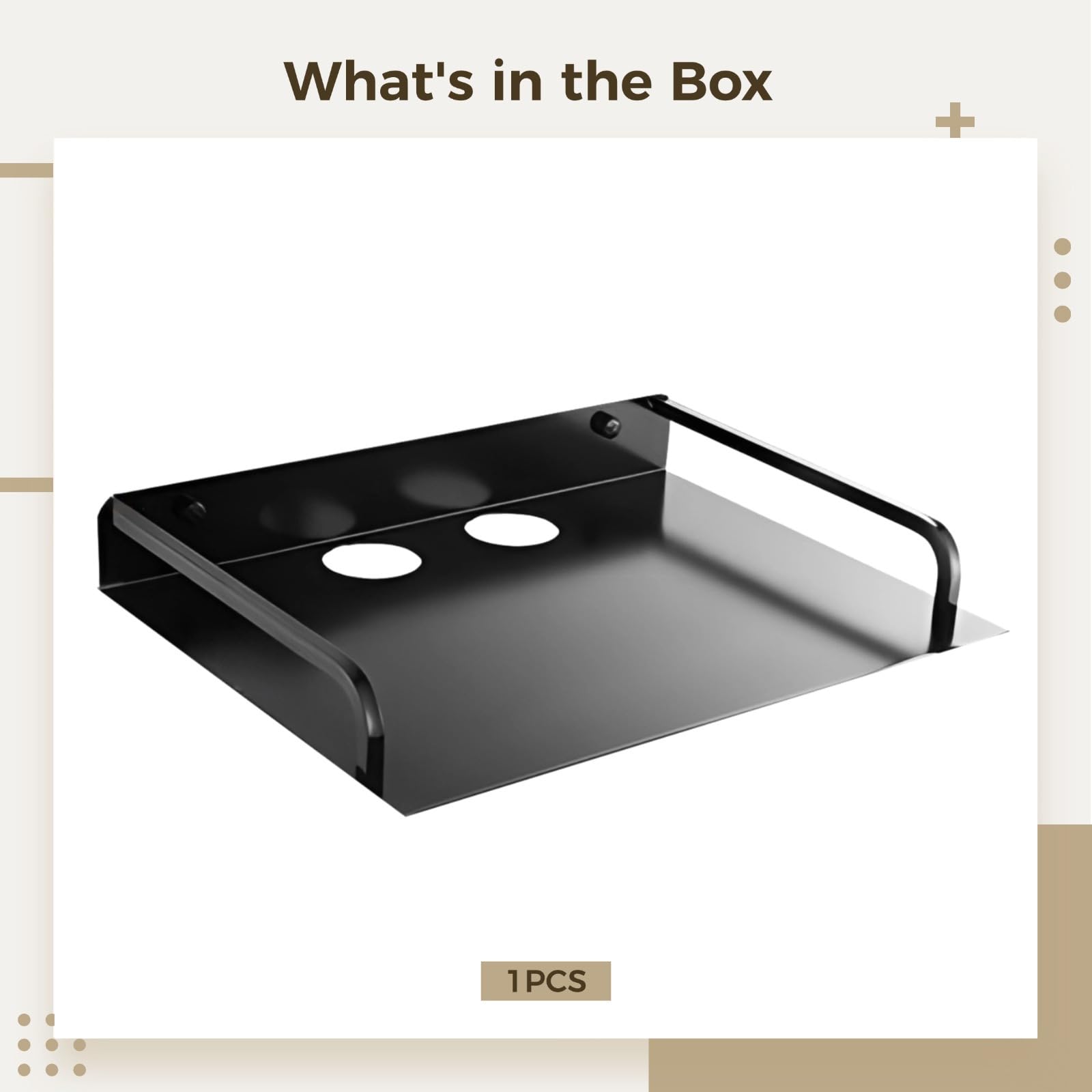 Étagère murale flottante pour routeur, support TV flottant, rangement pour Wifi et électronique avec design de câble 33 x 24 cm
