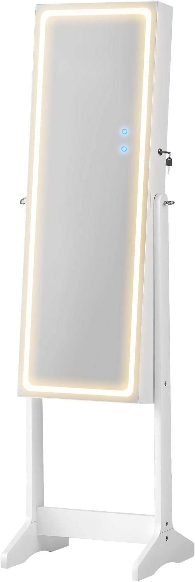 SONGMICS JJC012W01-Armario para Joyas LED, Brillo Ajustables, Cuerpo…