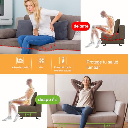 Miniatura 5 de Cojín De Soporte Para Sofá Con Asiento Que Se Hunde, 167.5x43 Cm. Cojín Plegable Sofa Saver Con Tablero De Soporte Con Superficie De Oxford. Tableros De Soporte De Madera Para La Mayoría De Los Sofás