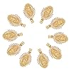 Ornaland 10 Pcs Oval Holy Virgin Maria Charms 18K Gold Plated Brass Cubic Zirconia Maria Pattern Pendants for Jewelry Making