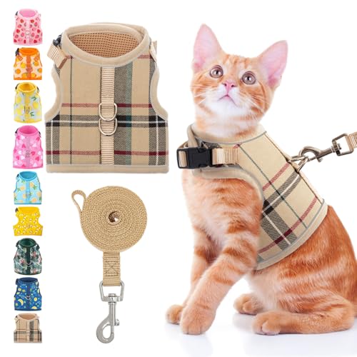 BINGPET Cat Harness and Leash Escape Proof - Soft...