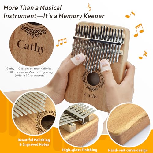 Image of 17 Key Kalimba Thumb Piano - Personalized with Your Name, Engravable Finger Piano, Perfect Musical for Birthdays & Holidays-B