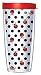 Ladybug Dots 16 Oz Traveler Tumbler Mug with Lid