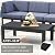 Vakollia 11 Pieces Aluminum Patio Furniture Set with Coffee Table, Metal Outdoor Conversation Sofa Set witVah Seating Cushions