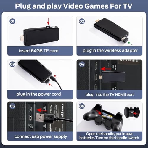 Image of 𝟏𝟓 𝐘𝐞𝐚𝐫 𝐖𝐚𝐫𝐫𝐚𝐧𝐭𝐲 2026 Model 4K TV HDMI Video Game, Two 2.4ghz Wireless Console Game Stick, M8 Plug & Play TV Video Game with Built-in 9 Emulators 21,000+ Classic Game