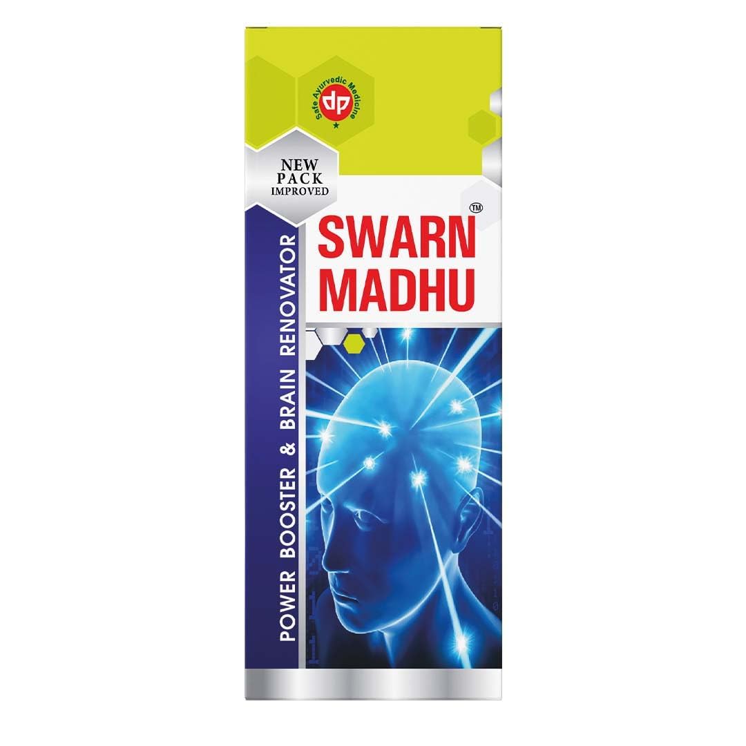 Dhanwantari Pharmaceuticals Swarn Madhu| Based on 100% Herbal Formulation | For New Energy in Body & Heart 180Ml (Pack of 2)