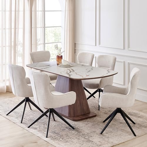 Image of Home Centre | Hadley Set of 2 Fabric Dining Chairs | Dining Chair for Home | Metal | Grey | 1 Year Warranty