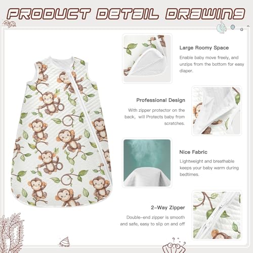 Image of vvfelixl Bright Funny Dinosaurs Baby Sleeping Bag Sleep Sack,Baby Wearable Blanket Sleep Suit for 0-6 Months