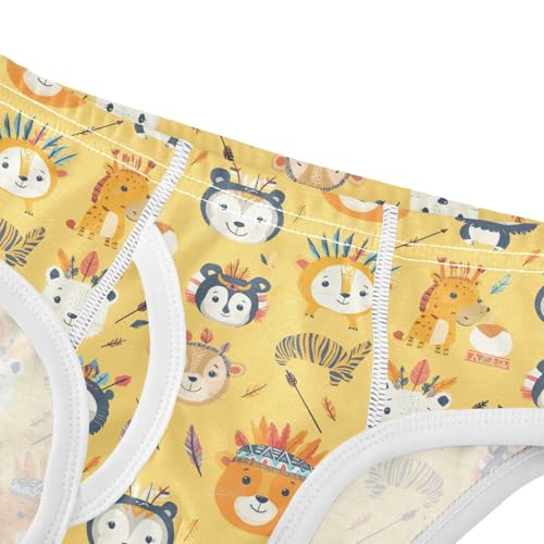 Cotton Little Boys Briefs Tribal Animals Soft Toddler Underwear4