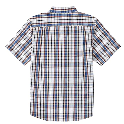 Image of Dubinik Mens Short Sleeve Button Down Shirts Soft Breathable Summer Vintage Regular Fit Lightweight Men's Casual Shirt