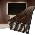 PrimeZone Wood Acoustic Wall Panels - 8 PCS 94.5" x 23.6" (124 sq ft) 3D Fluted Slat Sound Proof Wall Paneling, Sound Absorbing & Noise Reduction Interior Decor Panels for Living Room, Bedroom, Walnut