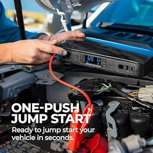 HALO Bolt Ultimate 2 Portable Car Battery Jump Starter | 130 PSI Air Compressor, 55.5Wh USB Power Bank with AC Outlet, Emergency Floodlight & Charger, Jumps Cars SUVs & Trucks, Inflates Tires — Navy — photo 3 of 6