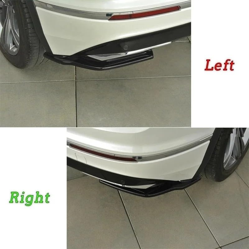 Minigonna Laterale Auto Per VW Per Tiguan Per Line 2017 2018 2019 2 pezzi Auto Gloss Nero Paraurti posteriore Labbro Lato Splitter Alette ABS Plastica