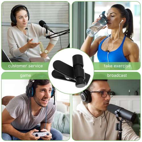 Bremorou 5 Stück Kopfhörer Kabel Clip Kopfhörer Draht Clips Schwarz Kabelklemme Headset Clip Drahtklemme 360° Drehbar Ohrhörer Klemme Kabelhalter Clips für Kopfhörerkabel Kleidung