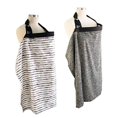 Bebe au Lait Zip & Switch Nursing Cover - Grey & Stripes