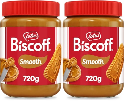 Lotus Biscoff | Crema Dulce para Untar | Cremoso | Sabor a Galleta Caramelizada | Vegano | Sin Frutos Secos | Sin Colorantes ni Aromas Añadidos | Tarro PET | 720g (Paquete de 2)