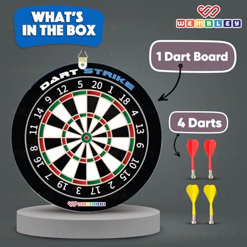 Image of Wembley Magnetic Dart Board Game for Kids | Indoor & Outdoor Safe Dart Game with Strong Magnetic Darts | Toys for 4+ Year Boys & Girls | Birthday Gift Toy for Kids