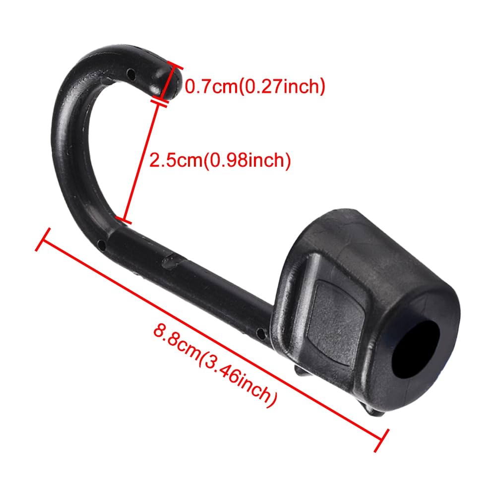 JSCARLIFE Corda elastica per saltare con gancio, corde elastiche resistenti e fissaggi per esterni, cinghia per bagagli per biciclette, camper, carrello da pesca (18)