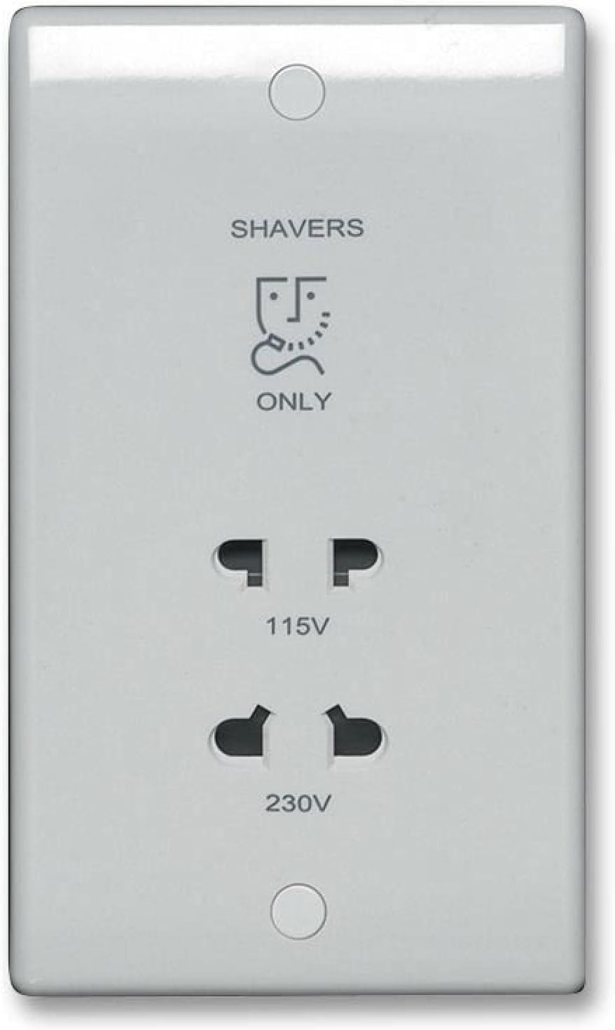 BG - Dual Voltage Shaver Socket, 115/230v White