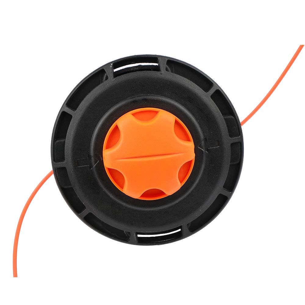 HUMAPYDU Universal Replacement Trimmer Spool Head M10 x 1.25 Left Hand Speed Bump Feed with 15m 2.4mm Strimmer String Cord, Easy Load Attachment (Trimmer Head)