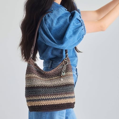 Image of The Sak Sequoia Hobo Bag - Hand Crochet Large Women's Purse for Everyday & Travel - Durable Handbag & Tote With Zipper Pocket