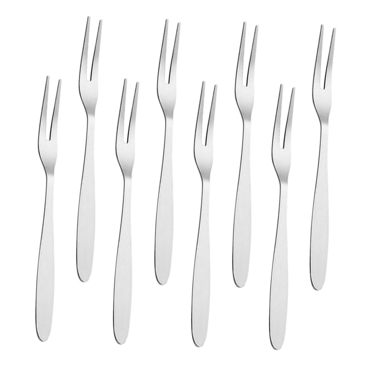 Ciieeo 36Pcs Stainless Steel Fruit Forks Elegant Dessert Picks for Parties Ktv Hotel Use and Tableware for Appetizers Fruits and Cakes