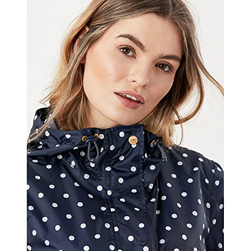 Joules Women's Rain Jacket in Navy Spot - Size 6, Stylish and Waterproof - Image 6