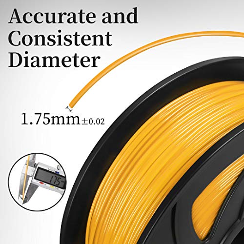 Image of Ender 1.75mm PETG 3D Printer Filament-1KG Spool(2.2lbs), Diameter Accuracy + /- 0.03mm,Smooth Printing Filament, P-PETG-1kg-Yellow