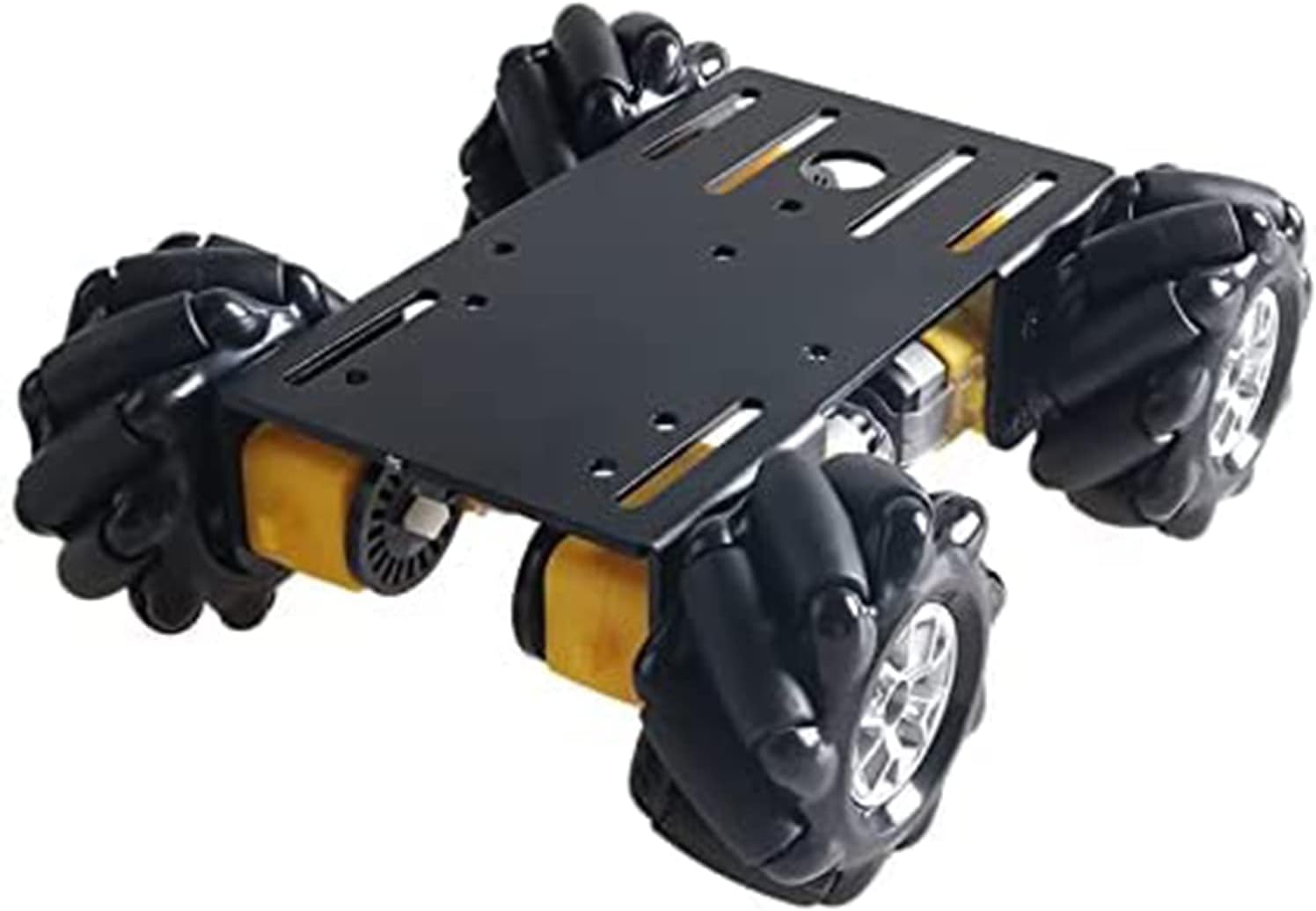 Processional 60mm Mecanum Wheel Car Chassis MC100 for Arduino/Raspberry pi/Micobit, Remote Control 4WD Metal Smart Robot Car Chassis Kit Omnidirectional Wheel with DC TT Motor DIY Toy AI RoS STEAM