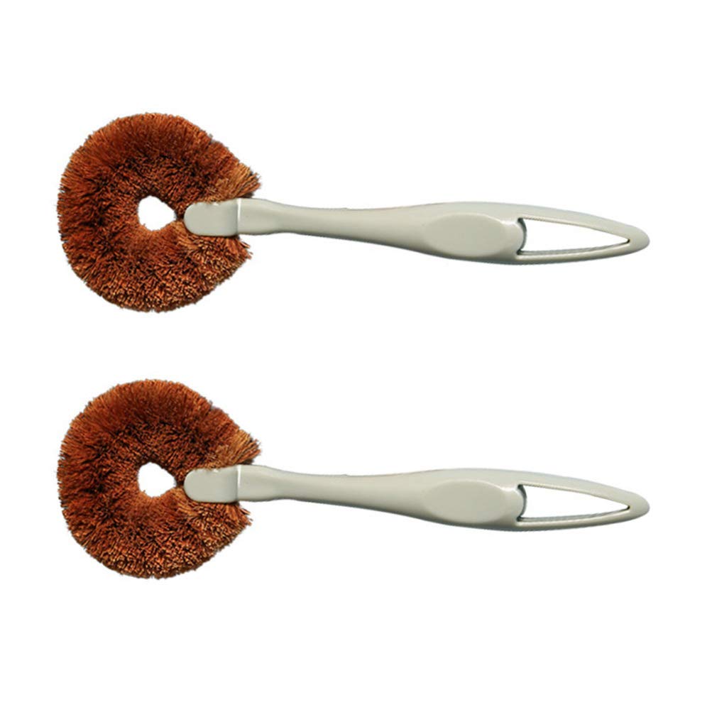 DOITOOL 2pcs cleaning brush clean dishwasher toilet bowl cleaner dish cleaner bath tub cleaner fiber cleaner pan cleaner pan scrubber carpet cleaner brush sink brush pp Coir