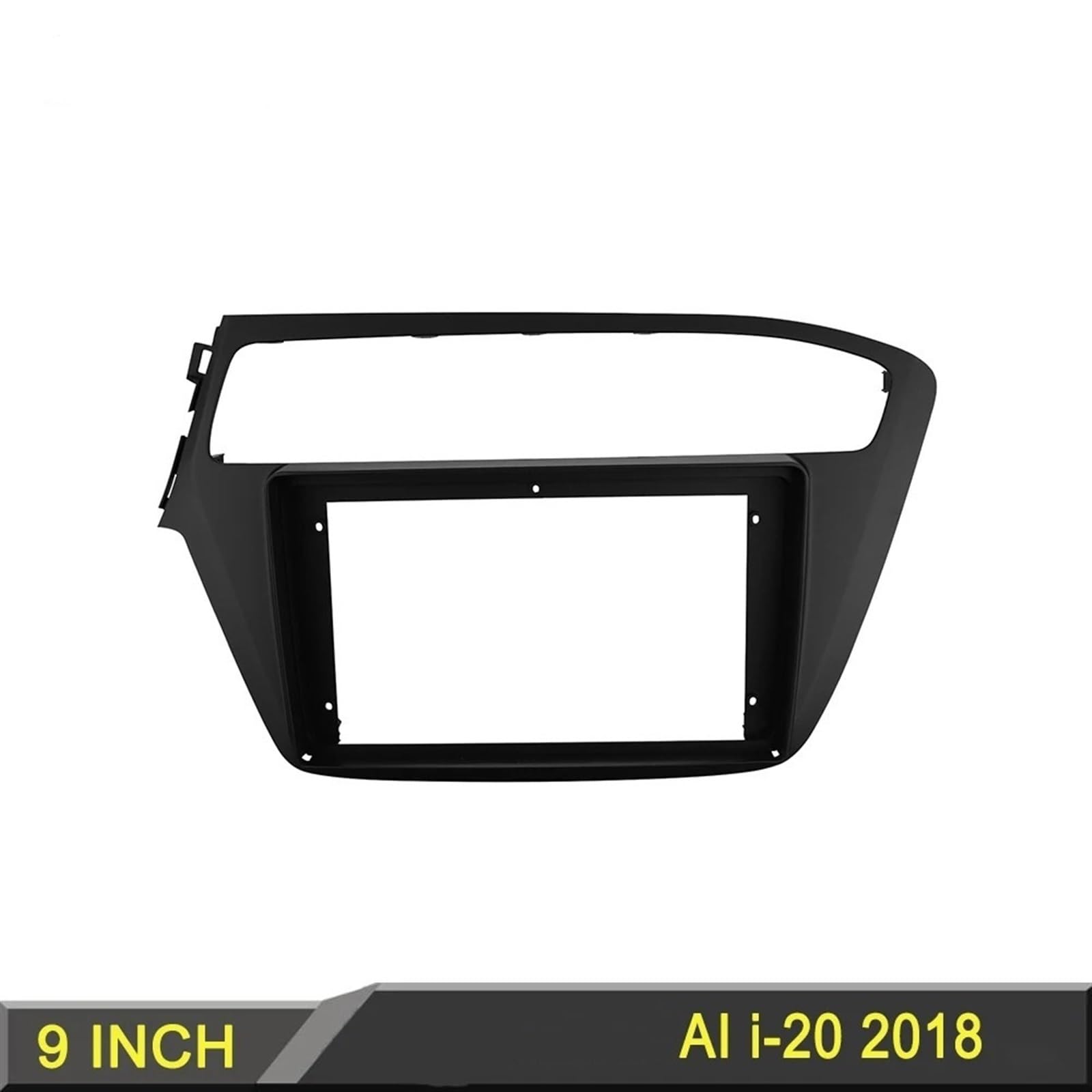 Panel de radio de 9 pulgadas compatible con HYUNDAI i-20 2018 Panel estéreo Panel de reproductor de DVD Kit de molduras envolventes for instalación en tablero de reproductor de DVD Instalar el kit de