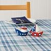 Beachcombers Ships Ahoy Salt & Pepper Set Nautical Coastal Beach Home Kitchen Dining Dinner Table Tabletop Decor Decoration Blue