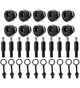 Youmile 30PCS DC-022 DC Power Jack Socket 5.5x2.1mm Female Panel Mount Connector With Waterproof ...