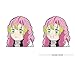 Kanroji Mitsuri 3D Gradient Decal Change Face Illusion Stickers for Demon Slaye Anime Fans