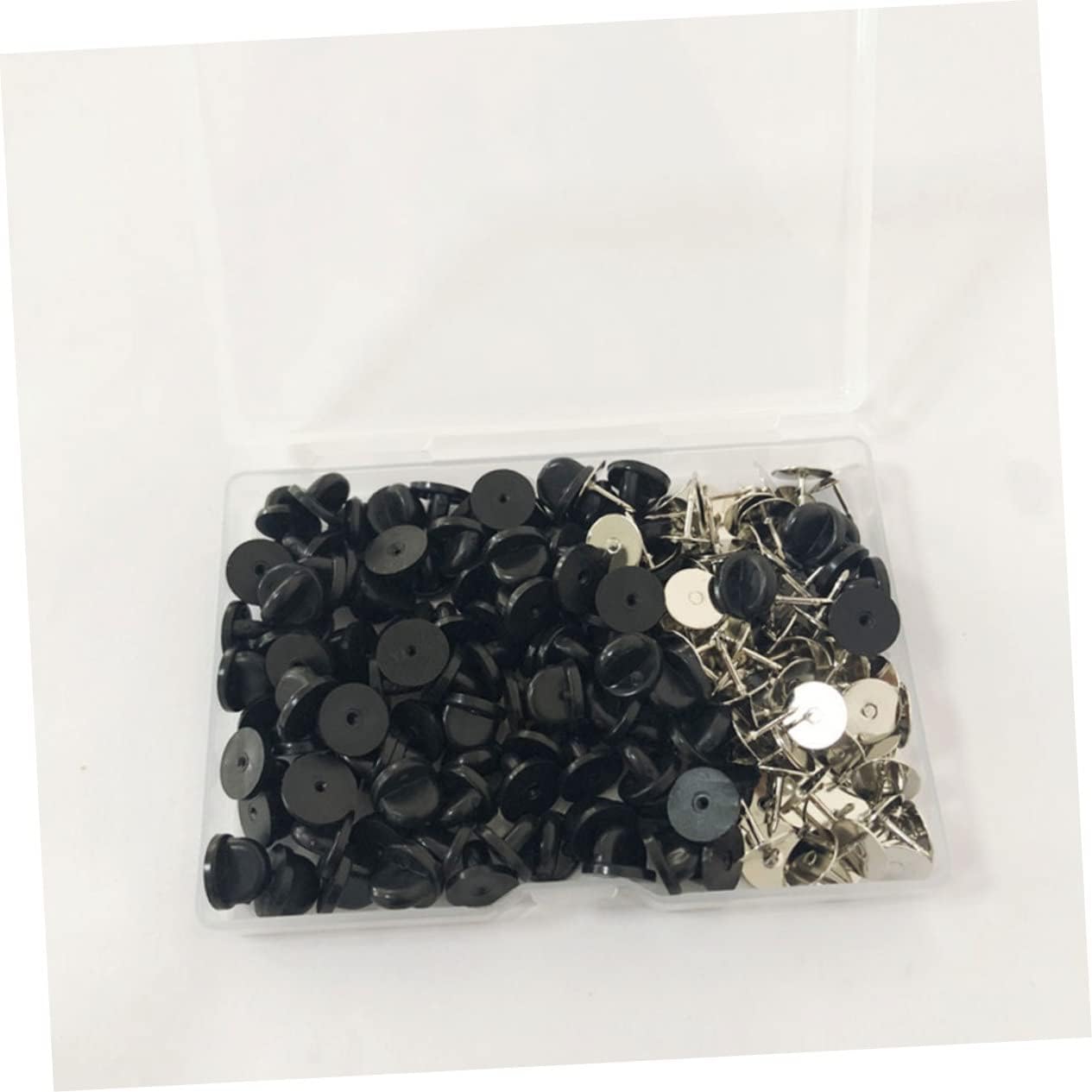 TEHAUX 300sets Flat Round Pin Backs Lapel Pin Backs Decorative and Lock Firmly