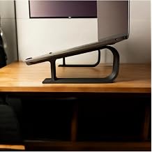 hivhest n 3D Yaz c Bask Ergonomik Laptop Stand PLA Malzeme, 2 Par a, 21x10 cm Siyah