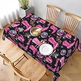 Zhufwei Tablecloth, Disco Cowboy Boot Pattern...
