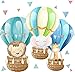 greenluup Wandsticker Kinderzimmer Mädchen Junge Safari Tiere in Heißluftballons Deko Babyzimmer