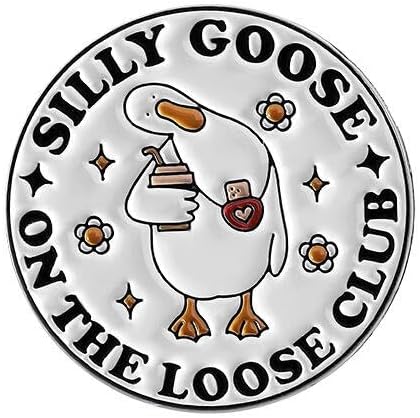 Cute Cartoon Goose Brooch Funny Silly Goose Enamel Lapel Pin Humor Lapel Badges Bags Jackets Hats Accessories for Women Men image 5