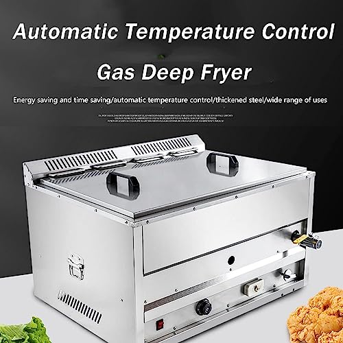 Gas-Fritteuse, Propangas-Fritteuse, kommerzielle Arbeitsplatte, Temperaturregelung, Edelstahltanks, Tank-Fritteuse, Gas-Fritteuse – Bild 4